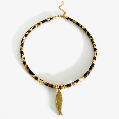 Veradine Leopard Charm Necklace