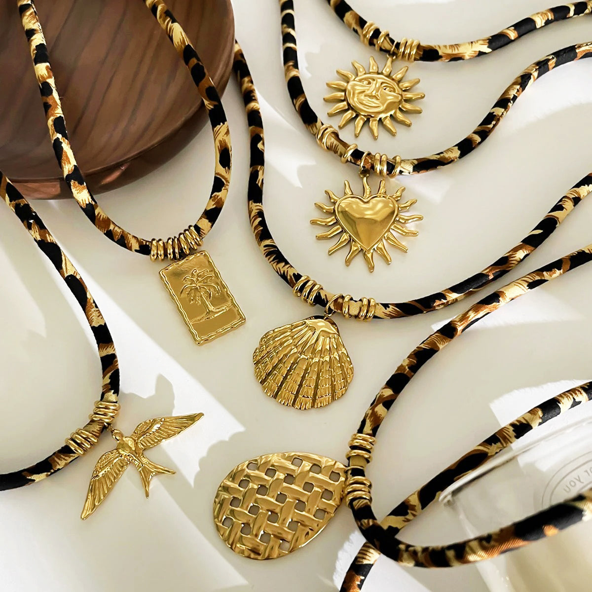 Veradine Leopard Charm Necklace