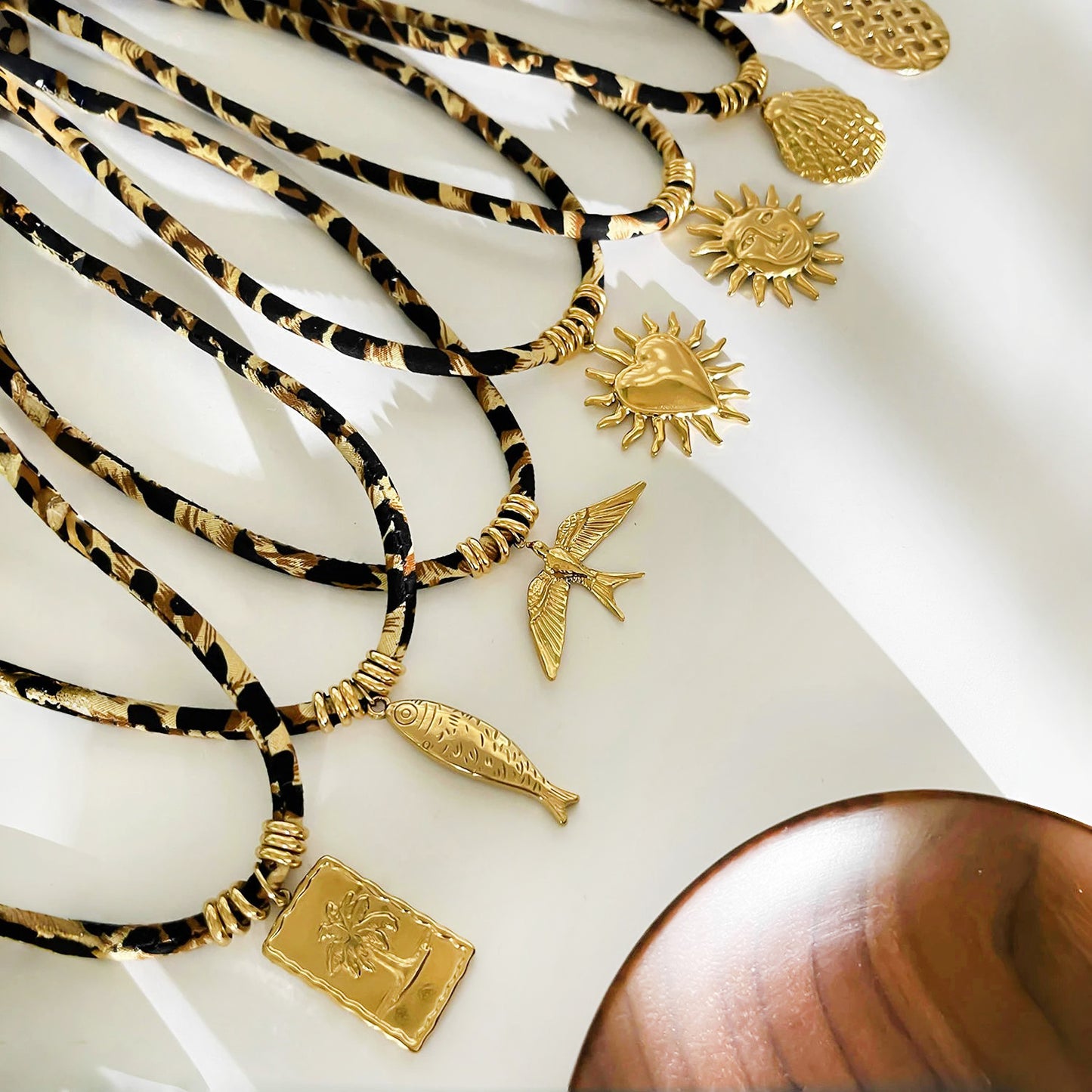 Veradine Leopard Charm Necklace